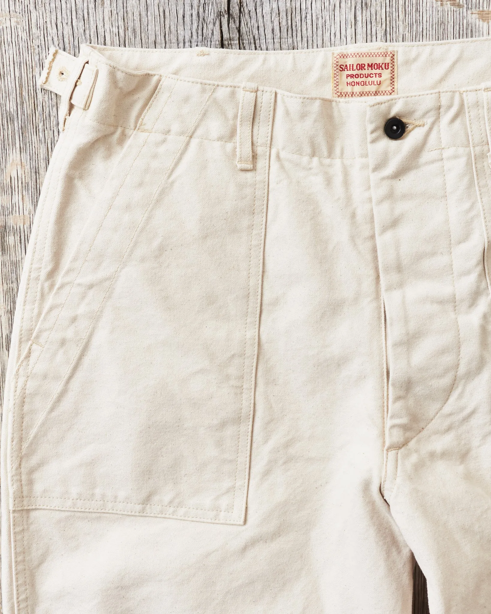 Sailor Moku Products Lot No. SM42524 10oz. White Cotton Duck Work Pants