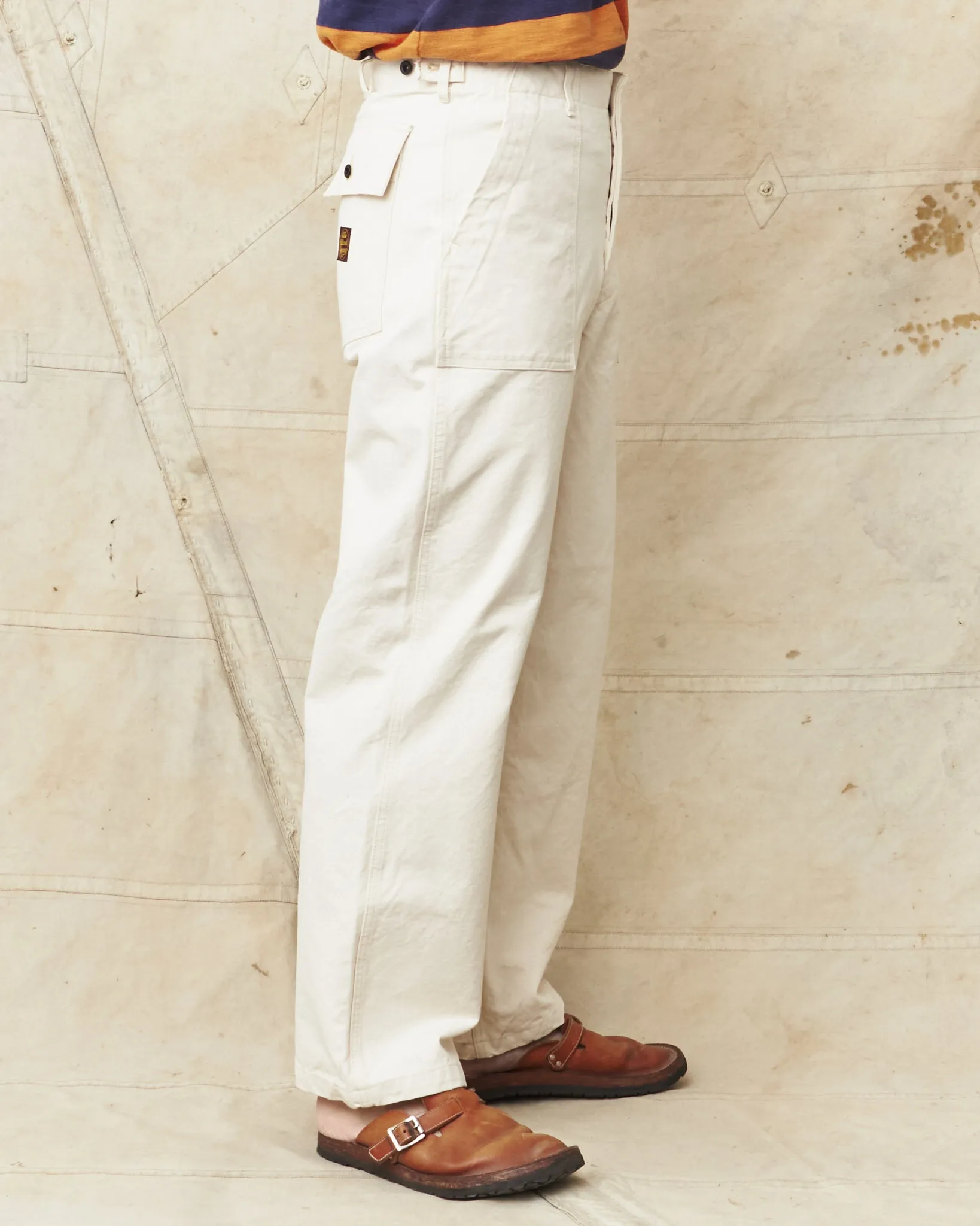 Sailor Moku Products Lot No. SM42524 10oz. White Cotton Duck Work Pants