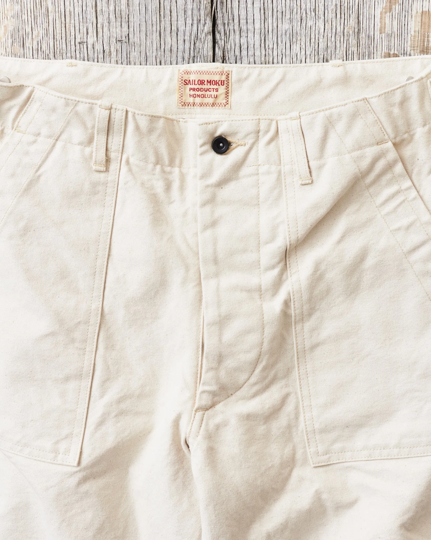 Sailor Moku Products Lot No. SM42524 10oz. White Cotton Duck Work Pants