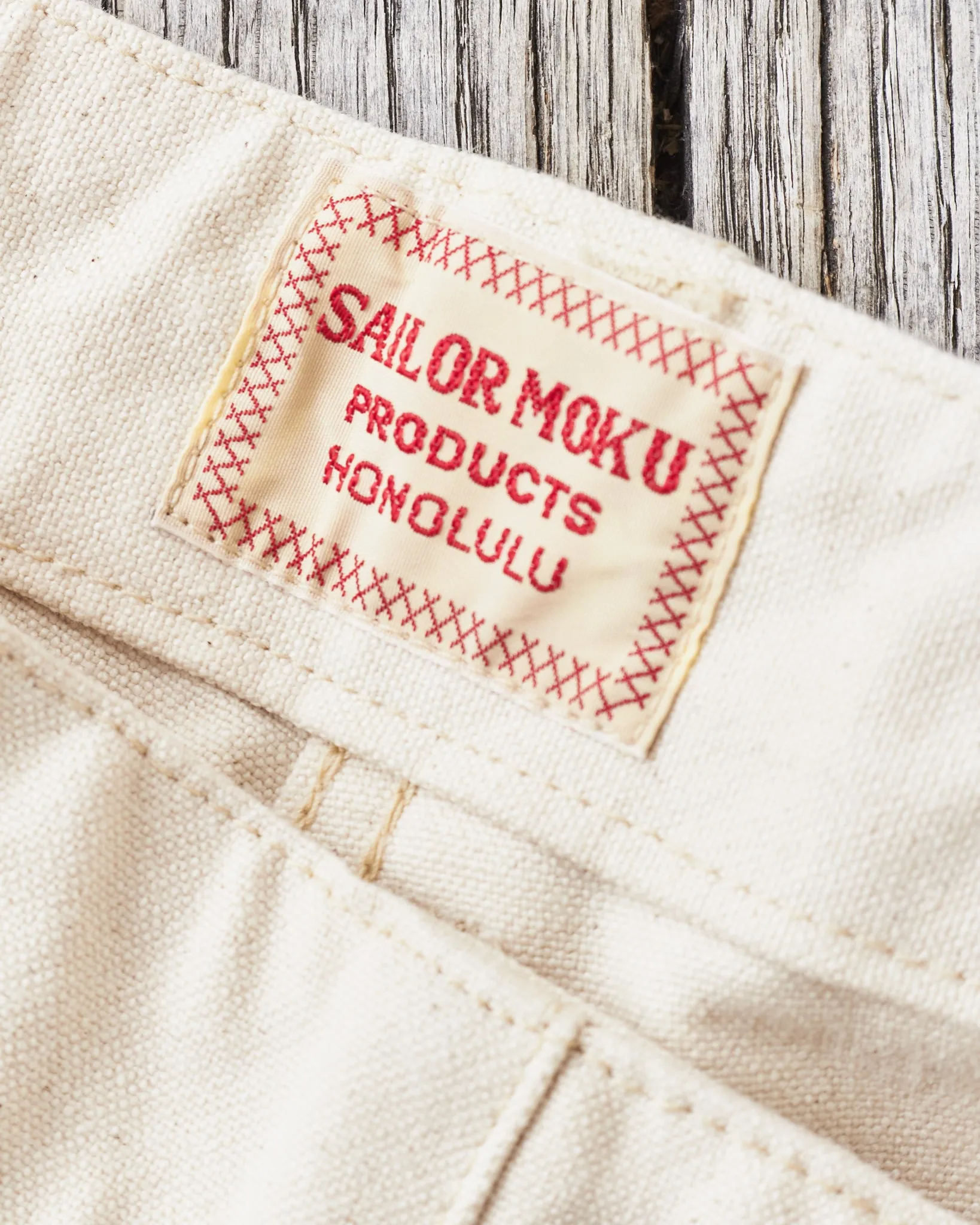 Sailor Moku Products Lot No. SM42524 10oz. White Cotton Duck Work Pants