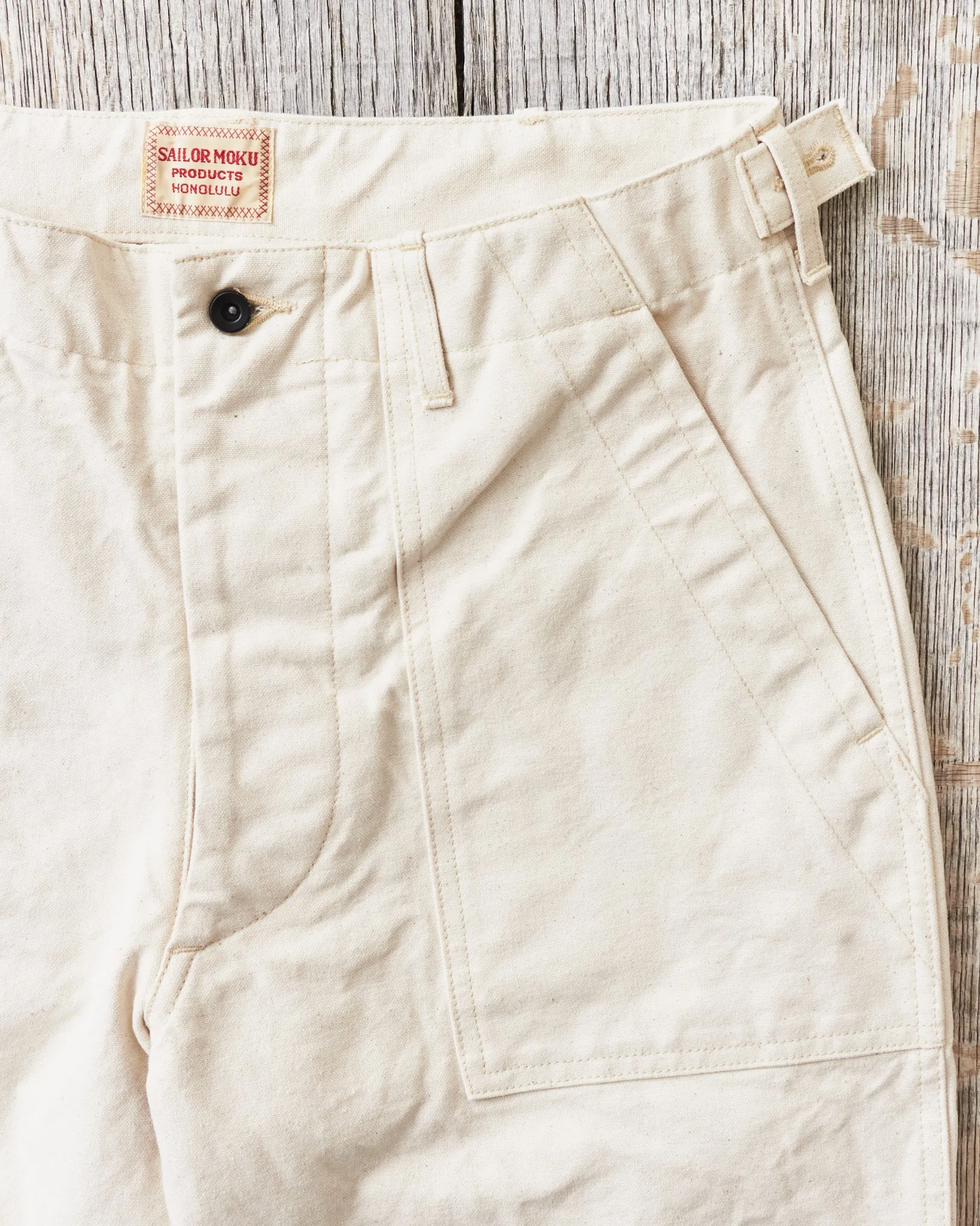 Sailor Moku Products Lot No. SM42524 10oz. White Cotton Duck Work Pants