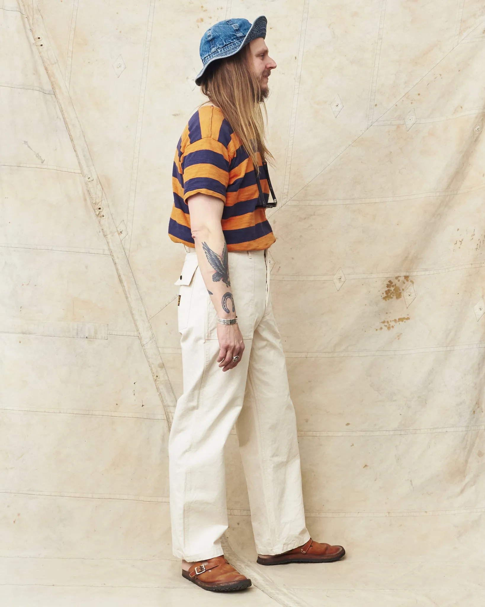 Sailor Moku Products Lot No. SM42524 10oz. White Cotton Duck Work Pants