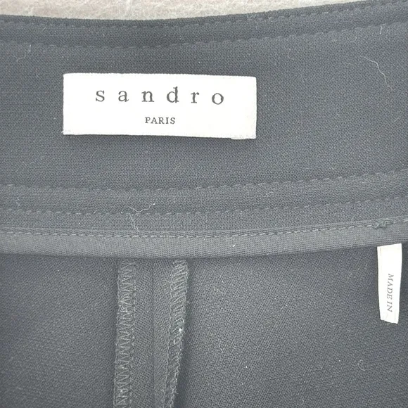 Sandro - women’s black Mini Skort side Zipper short pants size L / 8