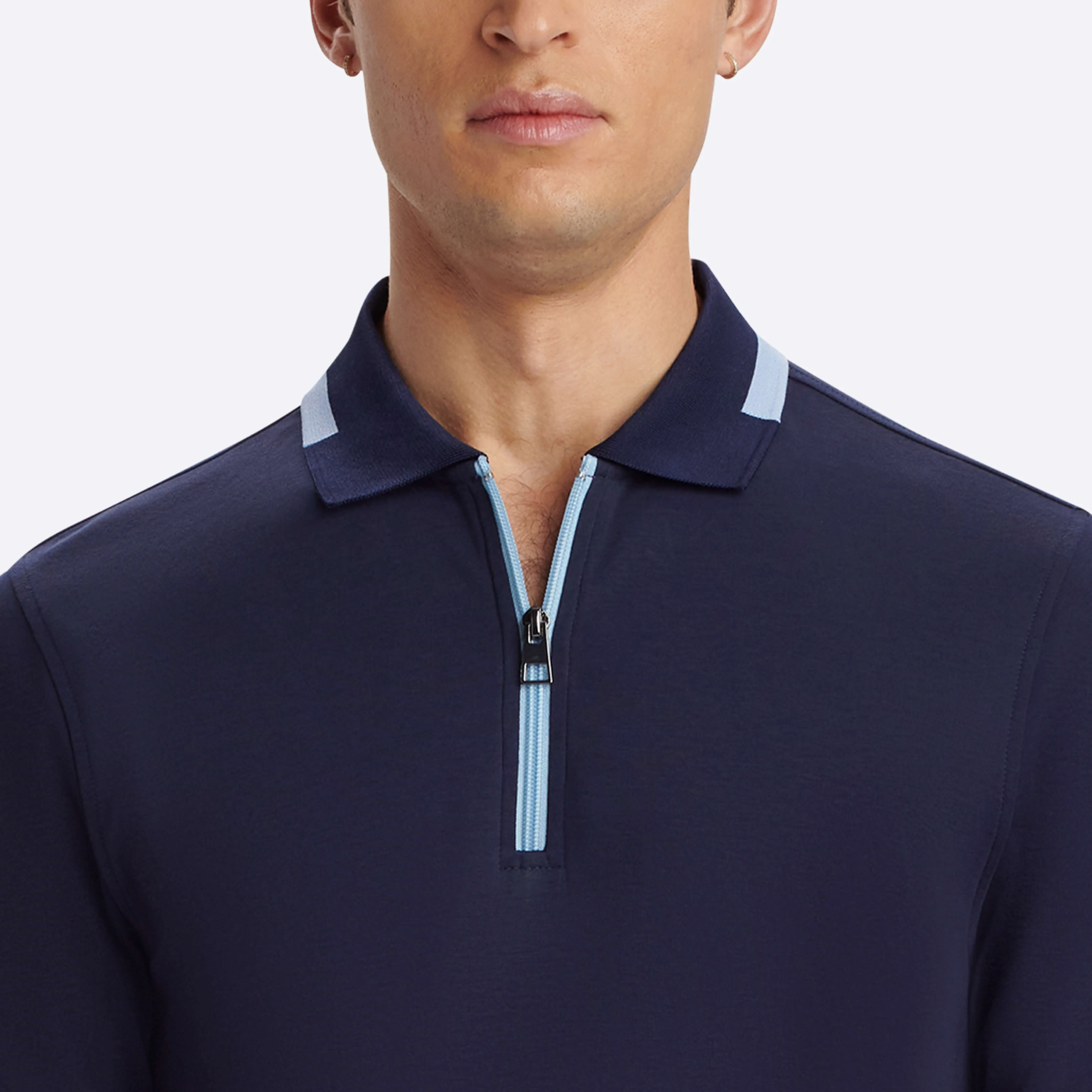 Short Sleeve Quarter Zip Polo