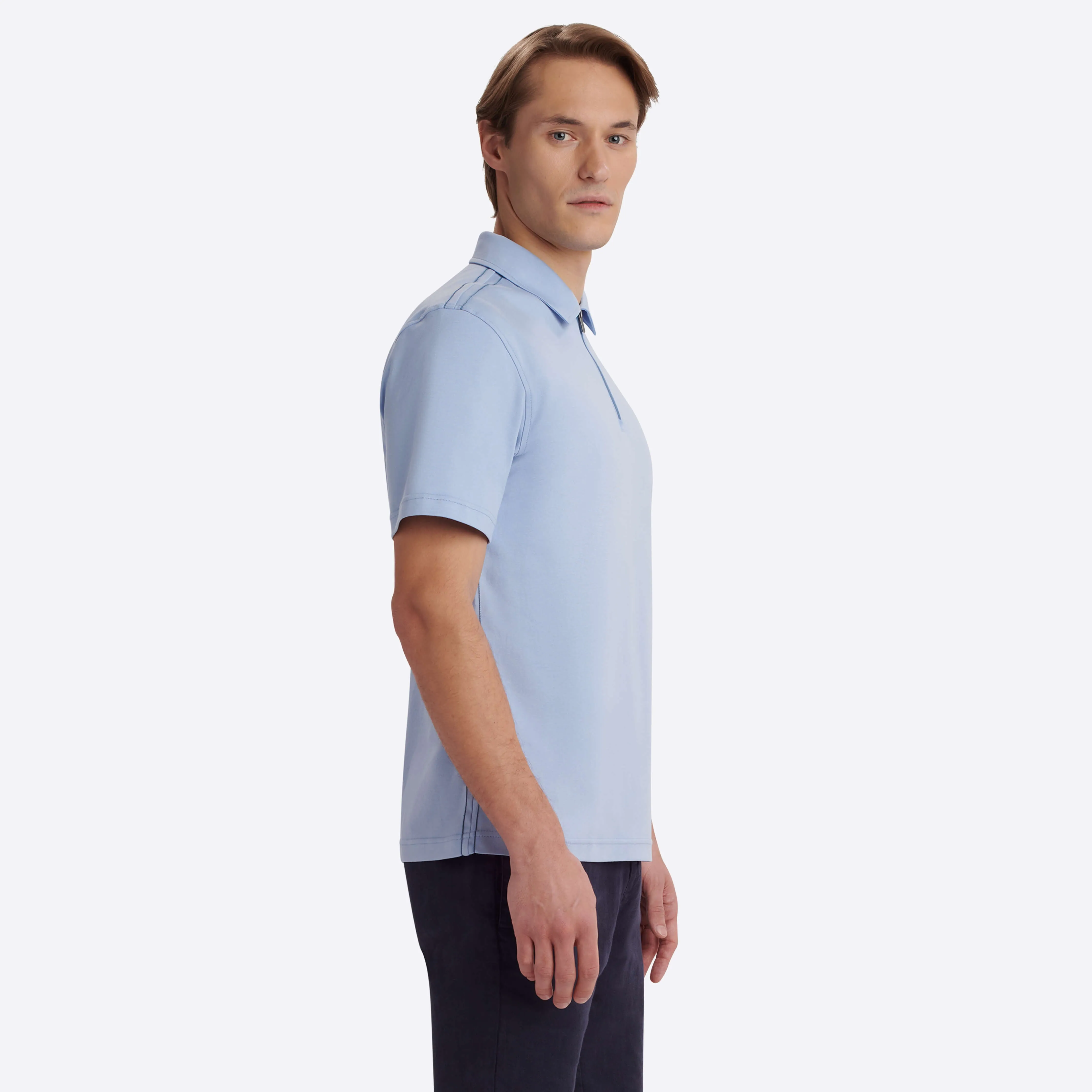Short Sleeve Quarter Zip Polo