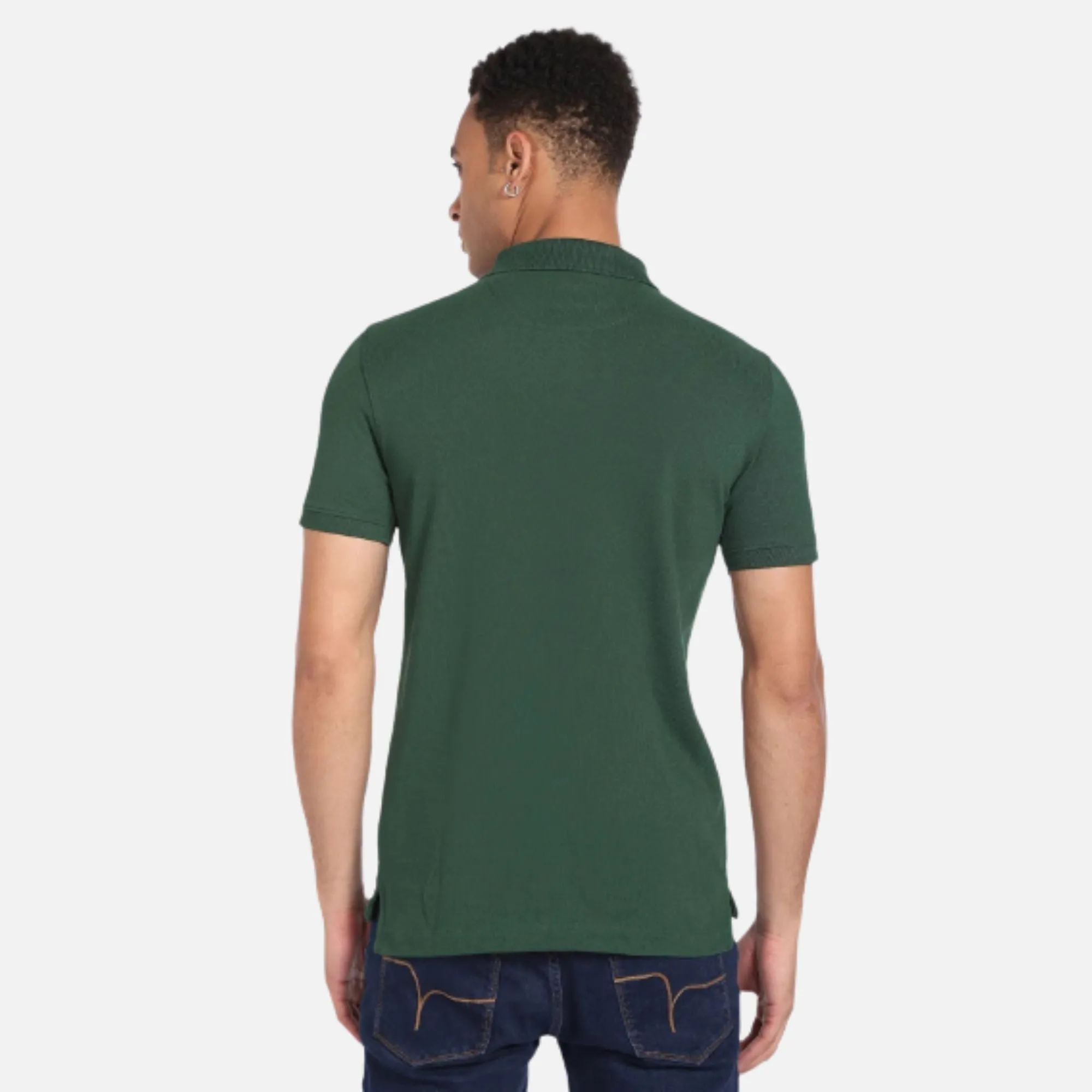 Short Sleeve Solid Polo Shirt