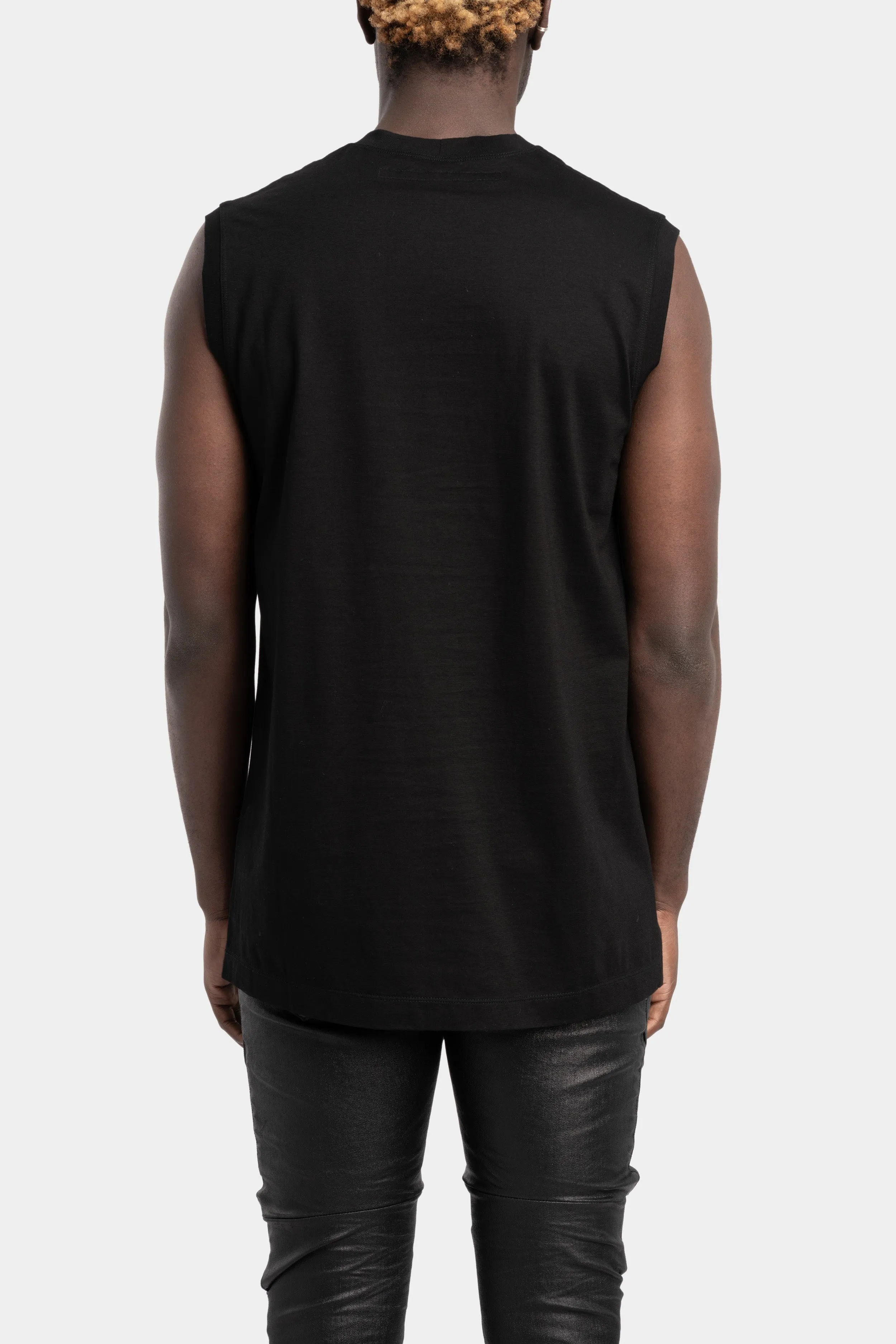 Sleeveless T-Shirt, Black / Print