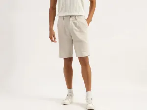 Solid Comfort Fit Bermuda Shorts