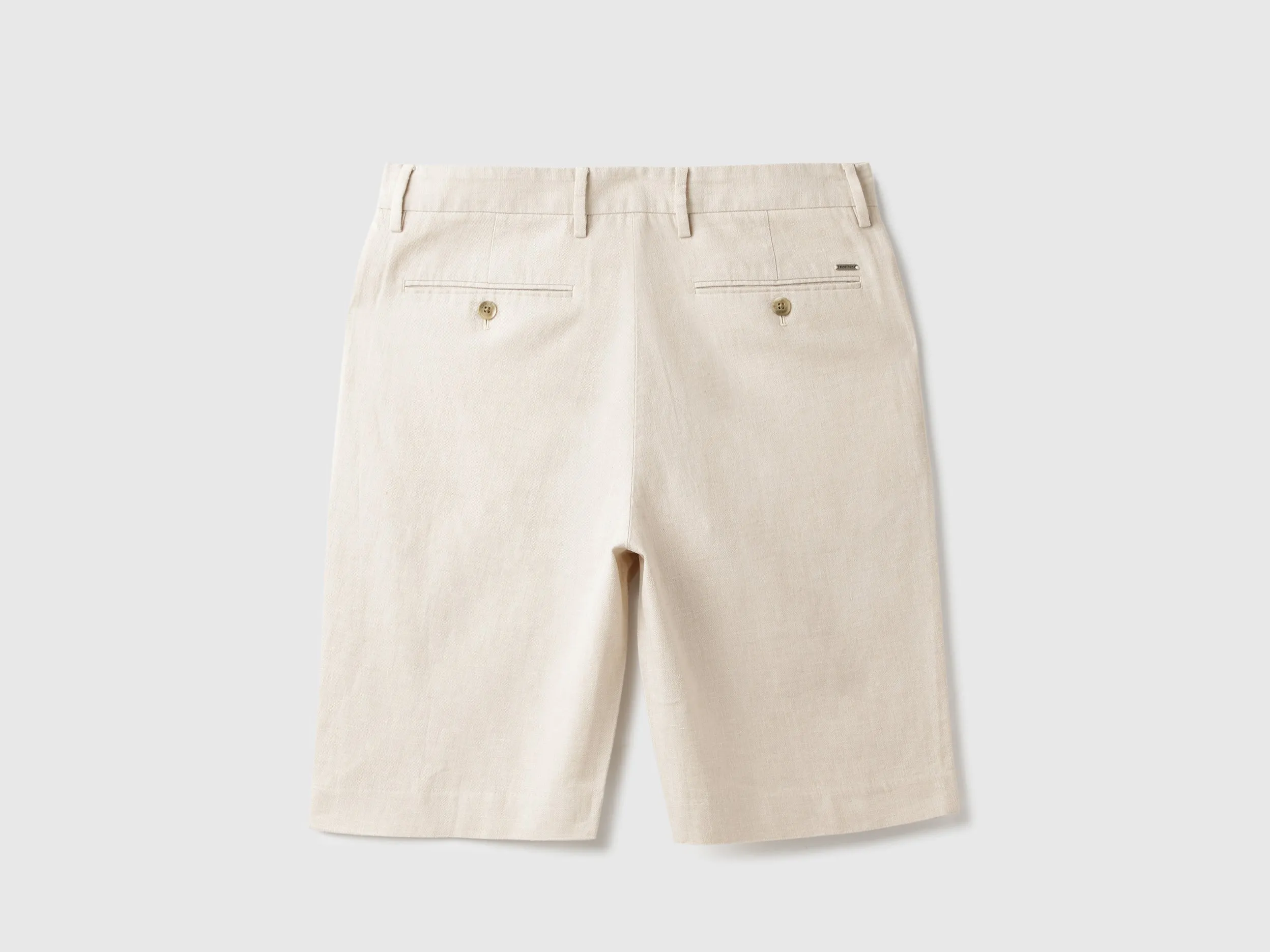 Solid Comfort Fit Bermuda Shorts