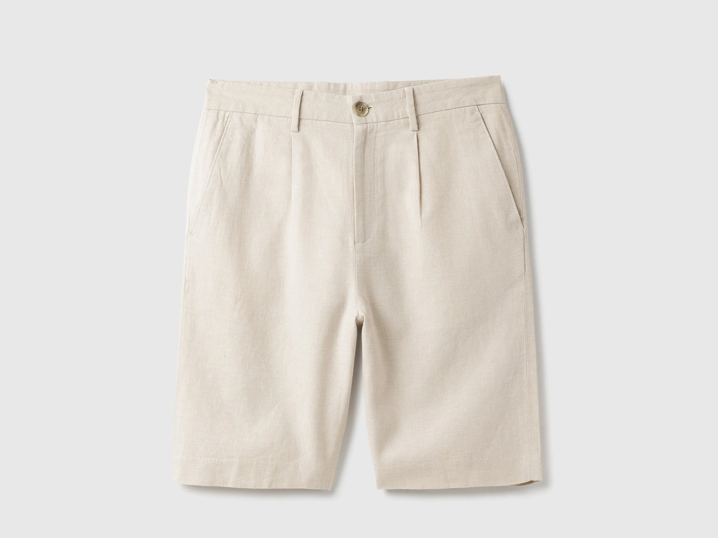 Solid Comfort Fit Bermuda Shorts