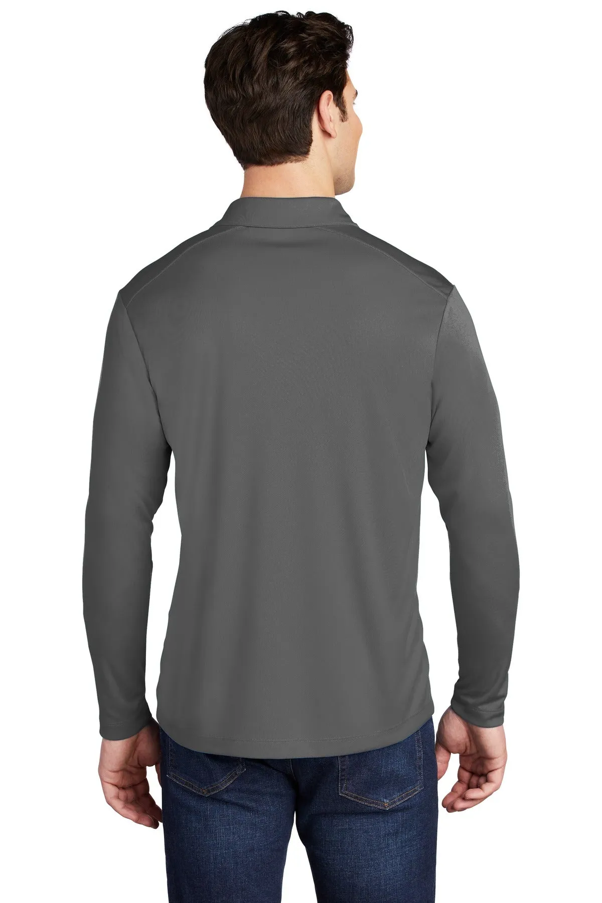 Sport-Tek   Posi-UV  Pro Long Sleeve Polo. ST520LS Dark Smoke Grey
