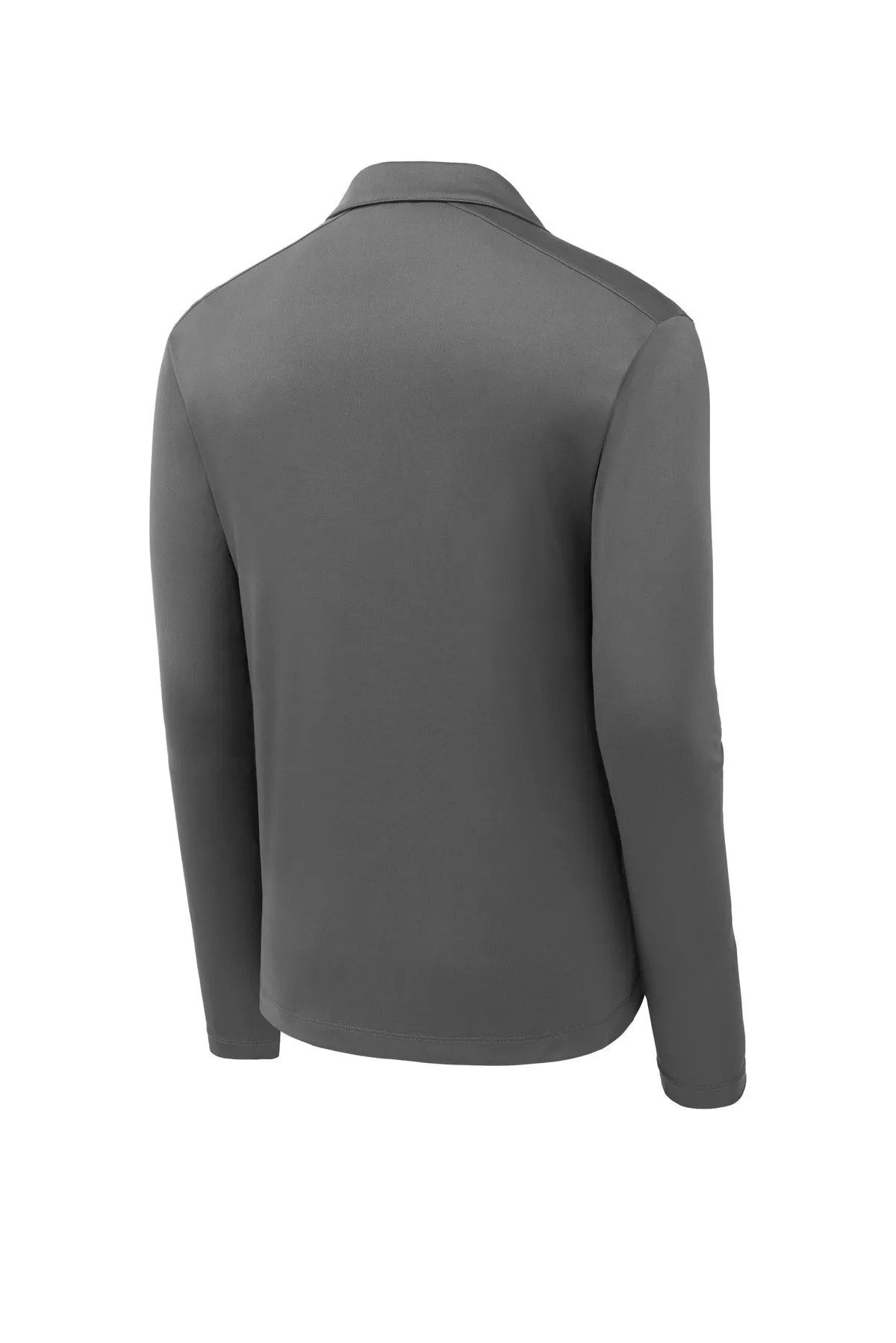 Sport-Tek   Posi-UV  Pro Long Sleeve Polo. ST520LS Dark Smoke Grey