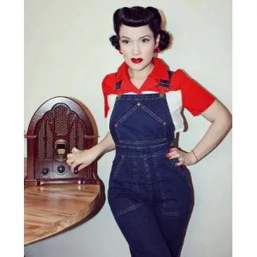 Star Struck Clothing Classic Overalls in Indigo Blue