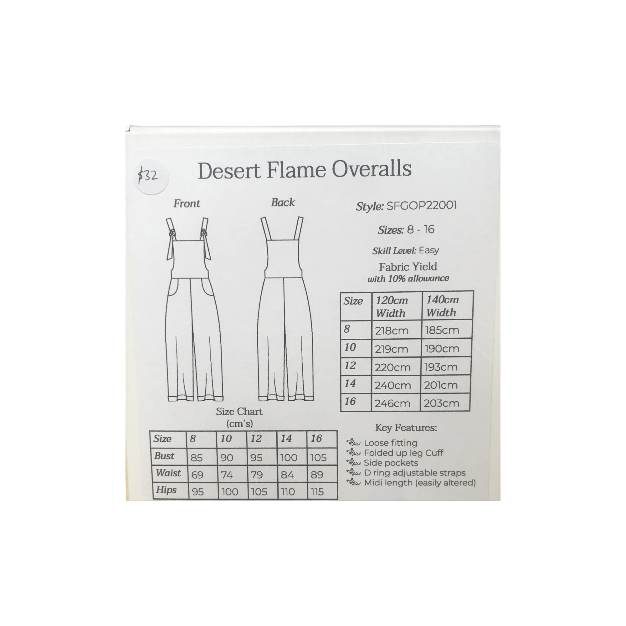 Stitched For Good Desert Flame Overalls