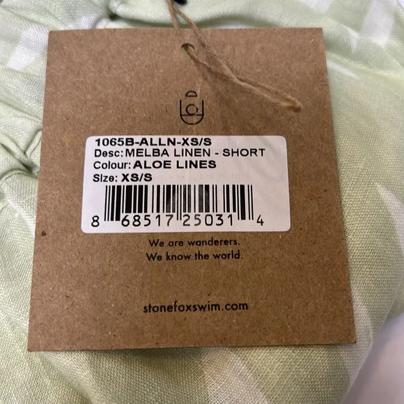 Stone Fox Melba Linen Short-Size S  NWT