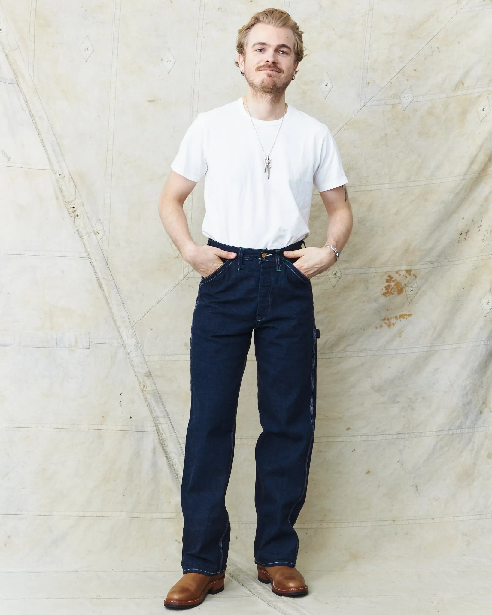 Sugar Cane & Co. 11oz. Blue Denim Work Pants SC41822