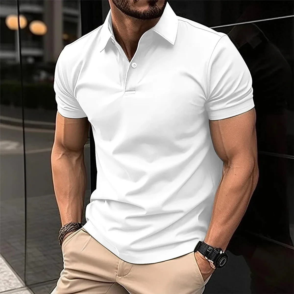 Summer Best-Selling Men's Solid Color Polo Shirt