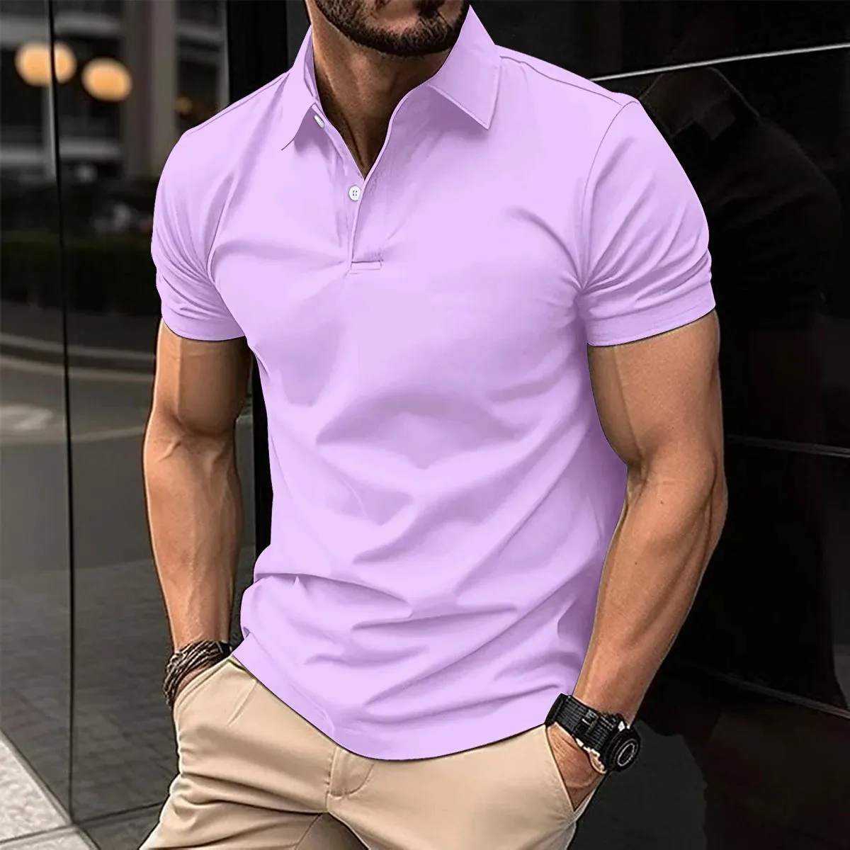 Summer Best-Selling Men's Solid Color Polo Shirt