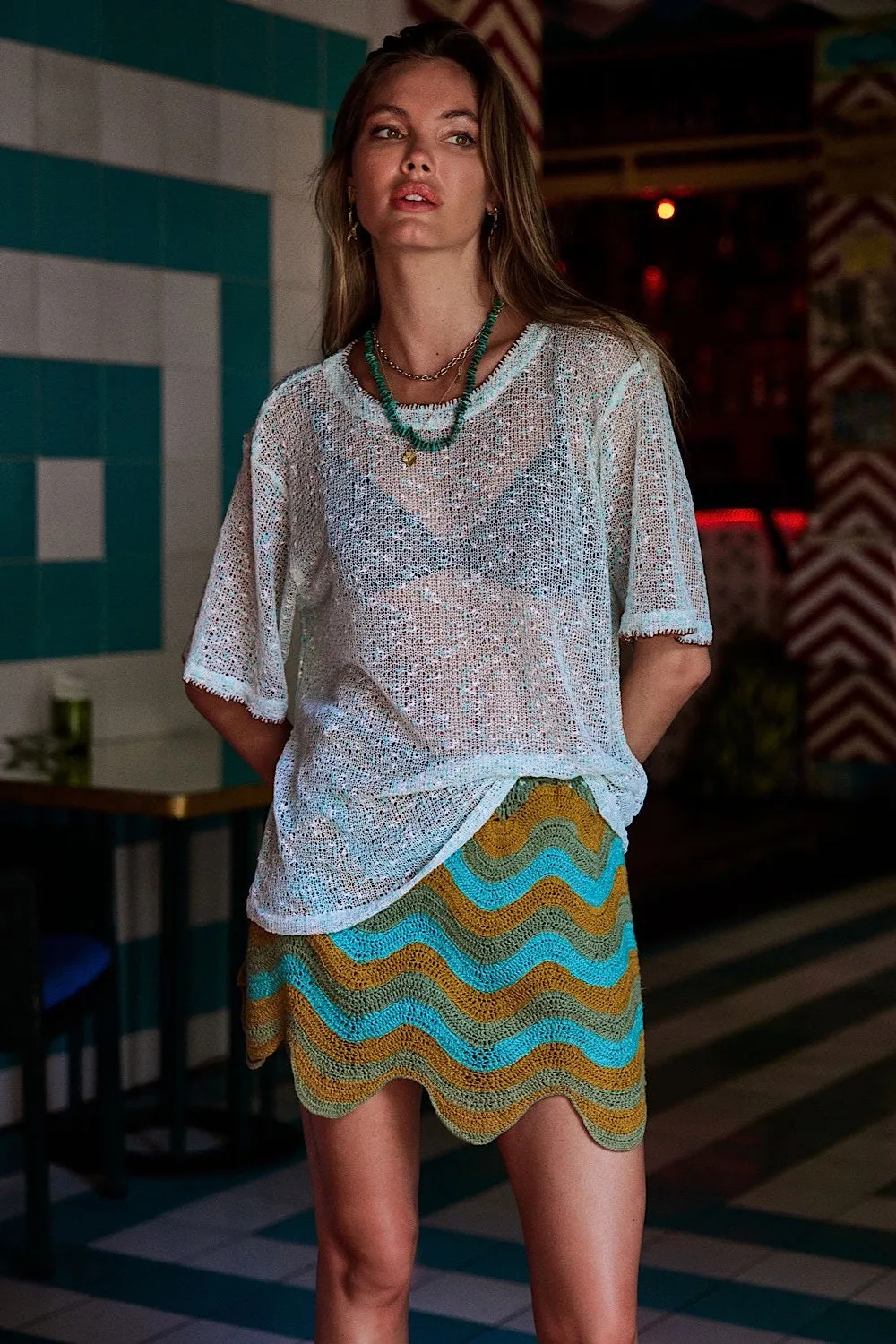 Summer On The Inside Crochet Set - Turquoise
