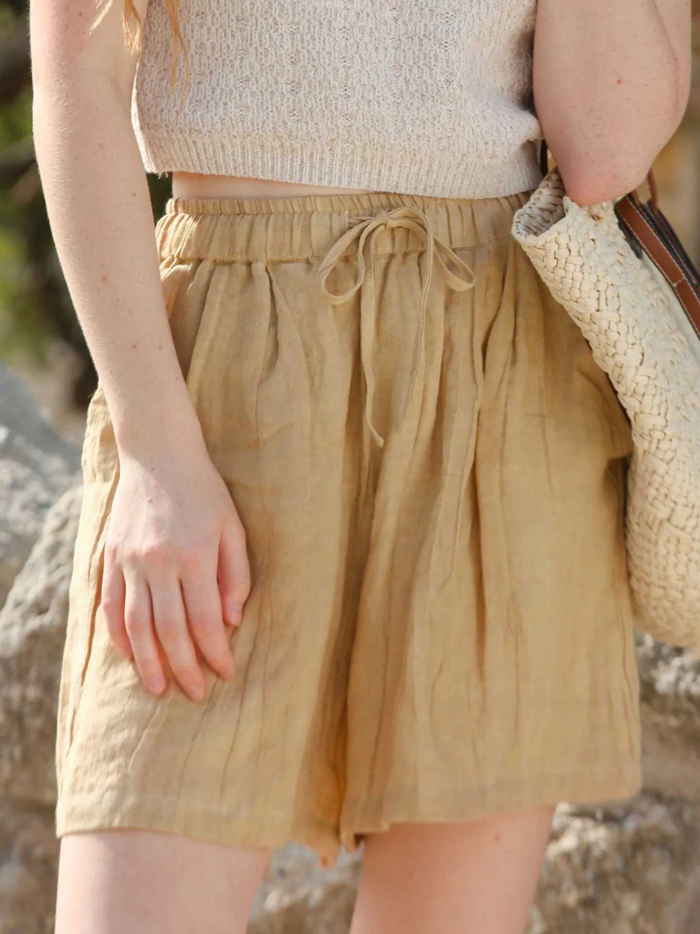 Summer Pure Linen High Grade Casual Shorts