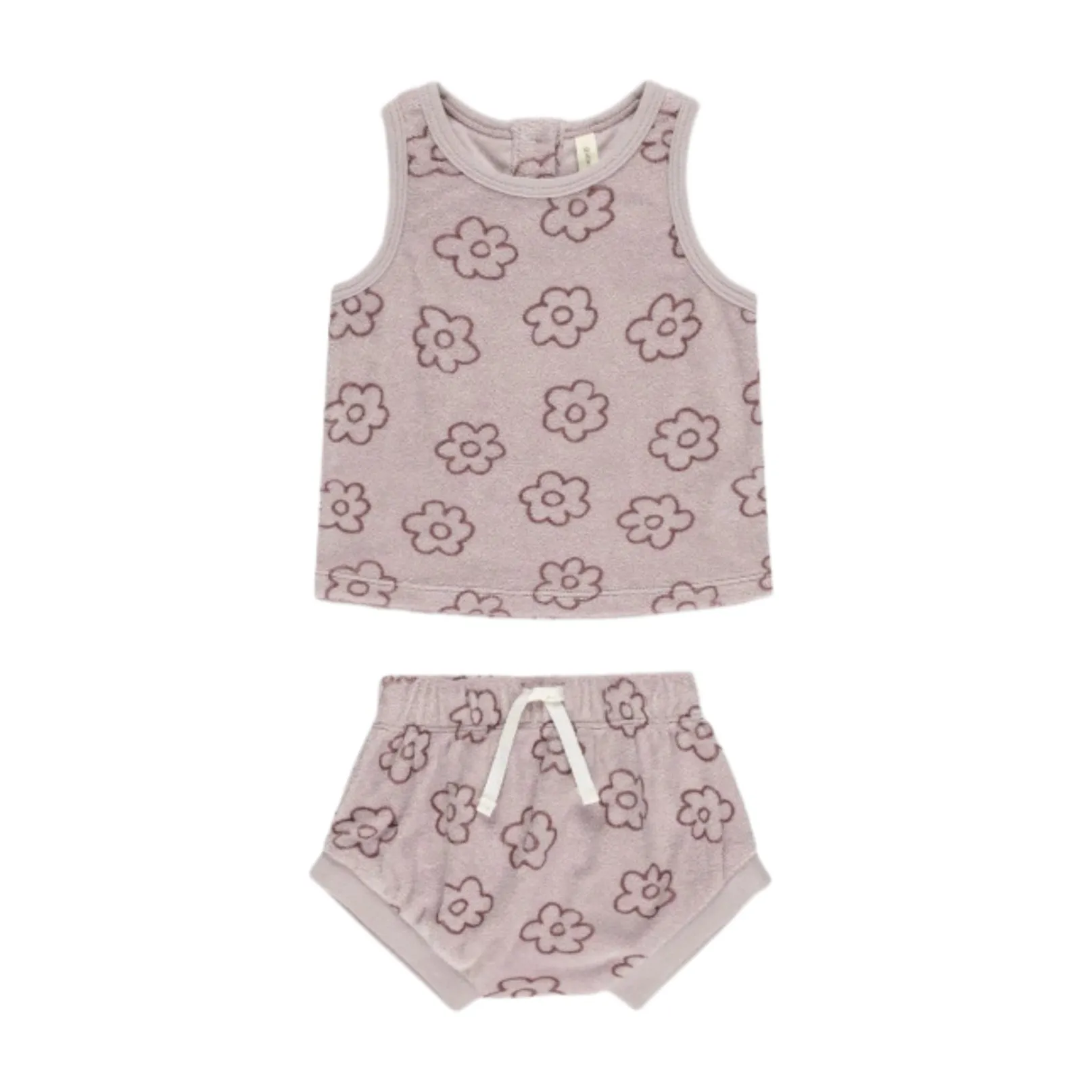 Terry Tank   Short Set || Lavender