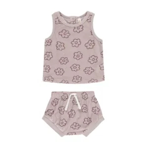 Terry Tank   Short Set || Lavender