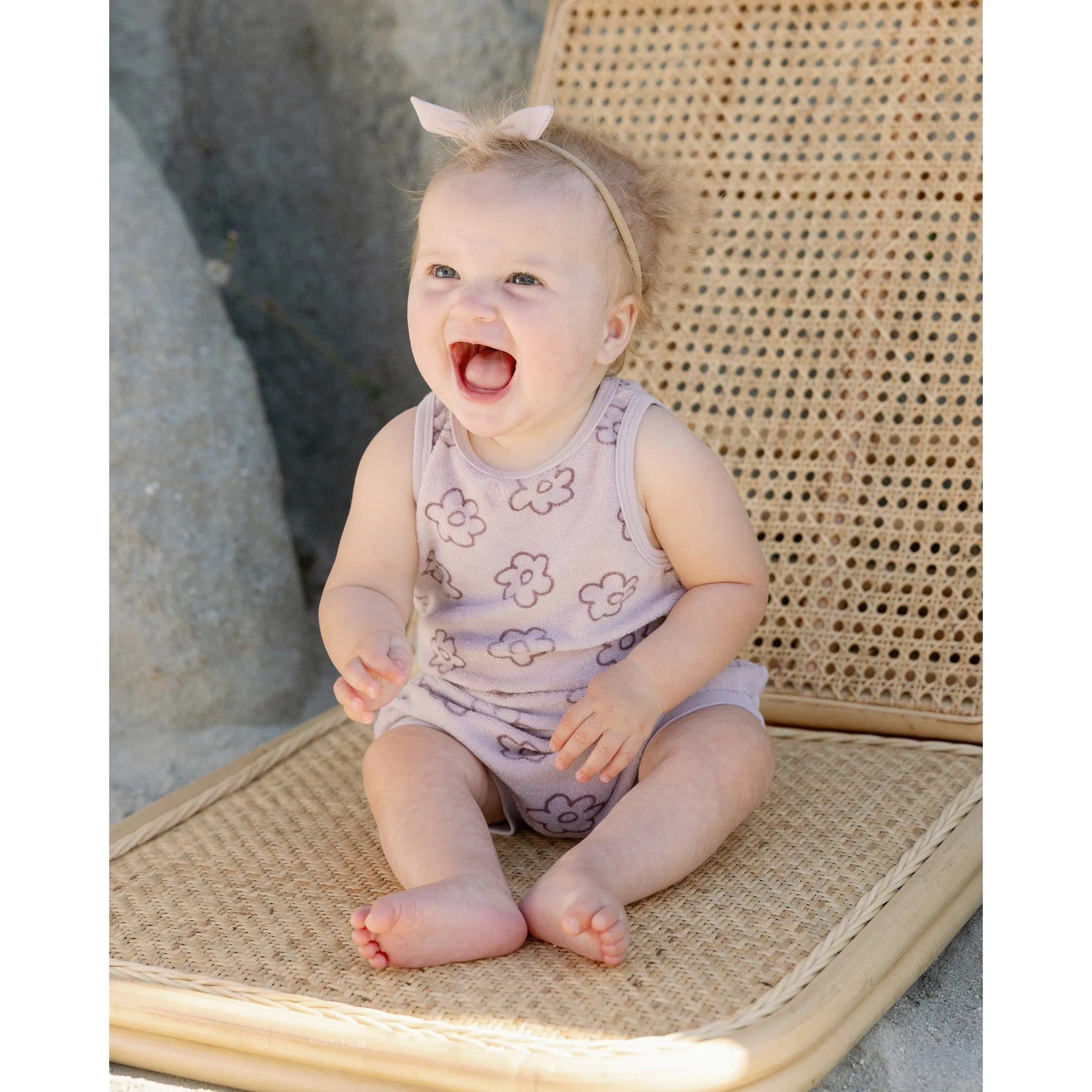 Terry Tank   Short Set || Lavender