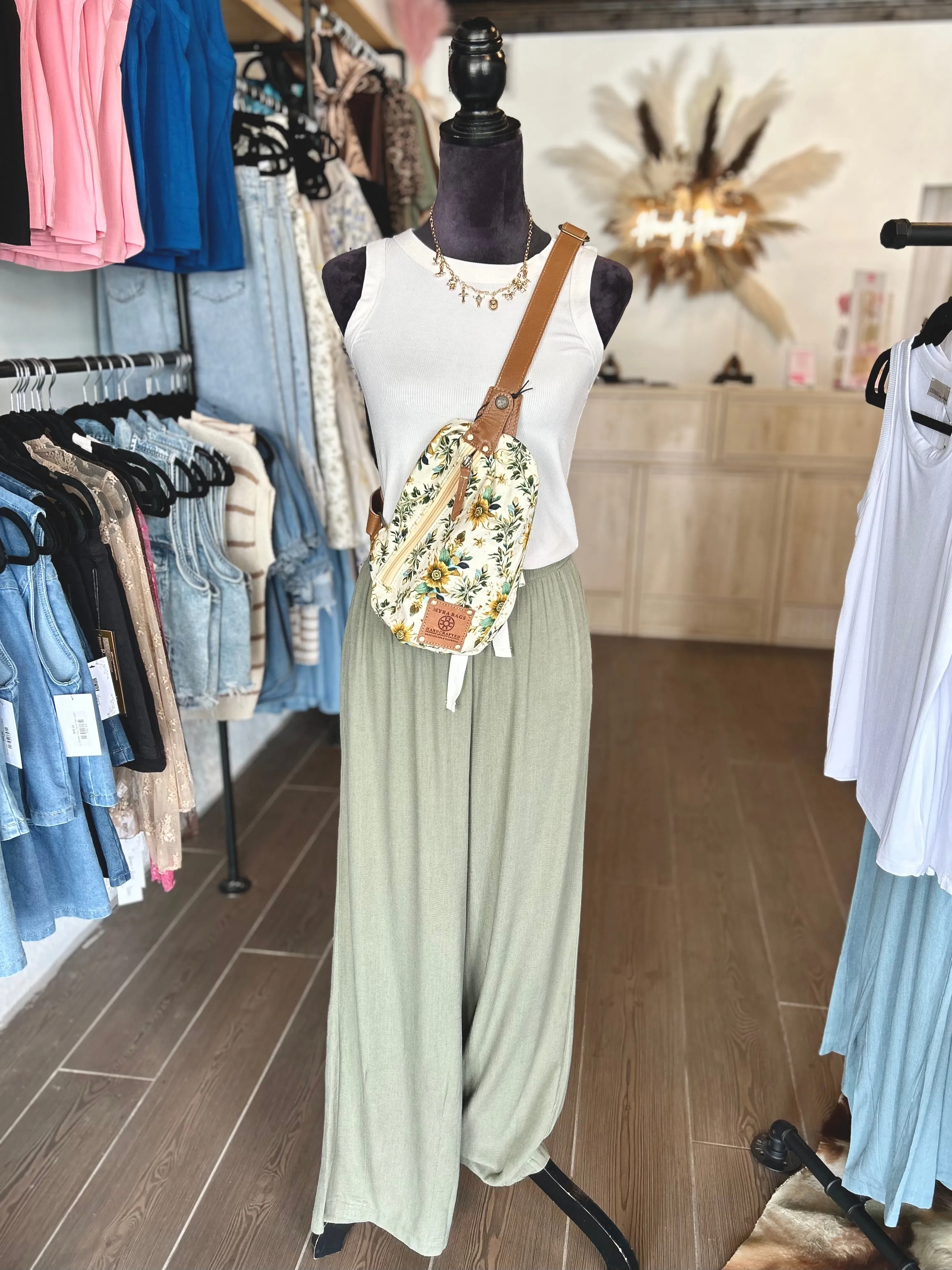 The Levi Linen Pants |Lt Olive|