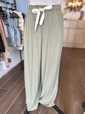 The Levi Linen Pants |Lt Olive|