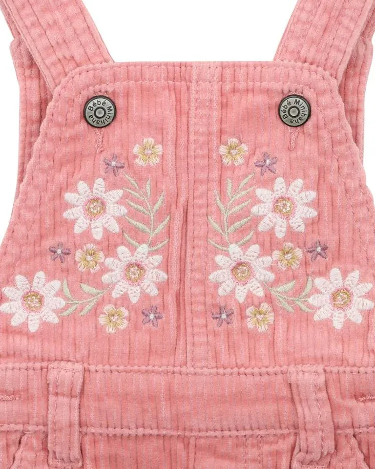 Thea Embroidered Cord Overalls