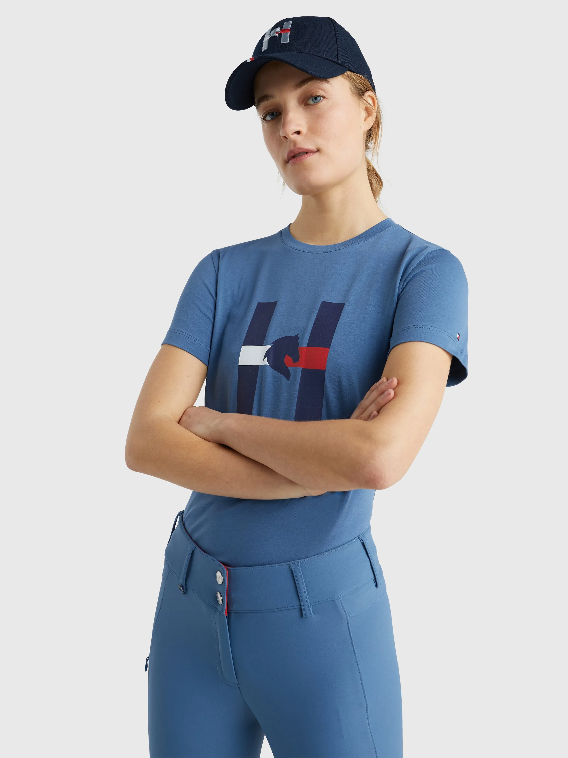 Tommy Hilfiger horse print t-shirt in blue coast