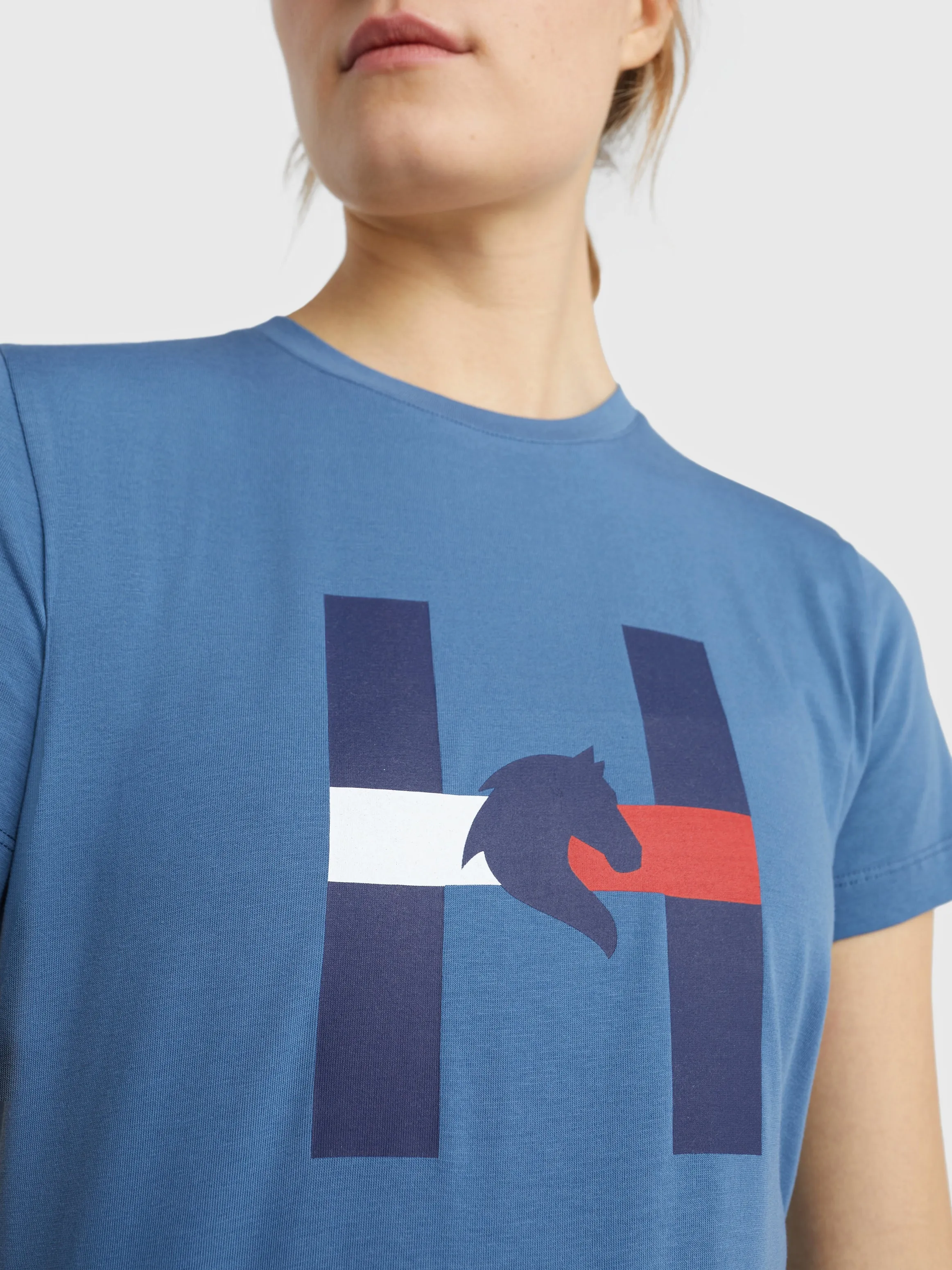 Tommy Hilfiger horse print t-shirt in blue coast