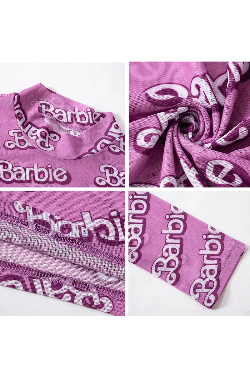 UH0132 Barbie Mesh Shirt and Skirt Set