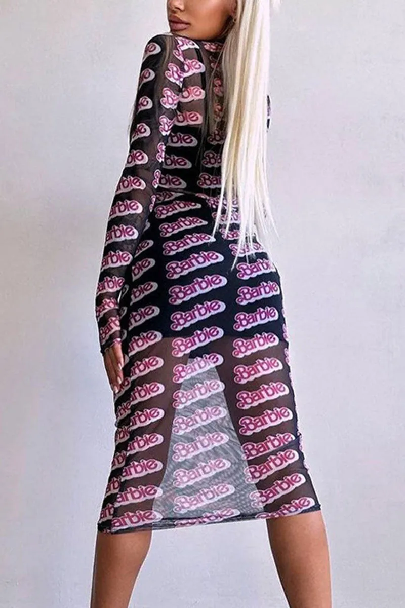UH0132 Barbie Mesh Shirt and Skirt Set