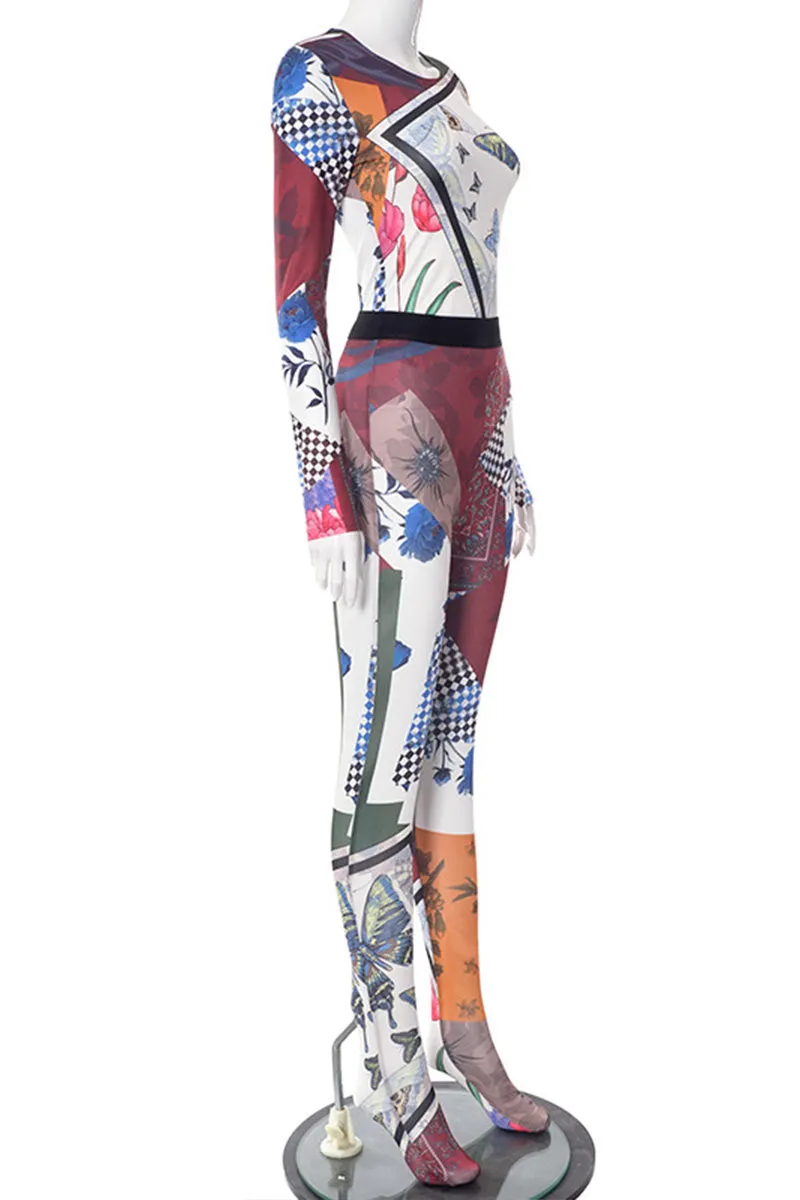 UI868 Multicolor Top and Pants Set