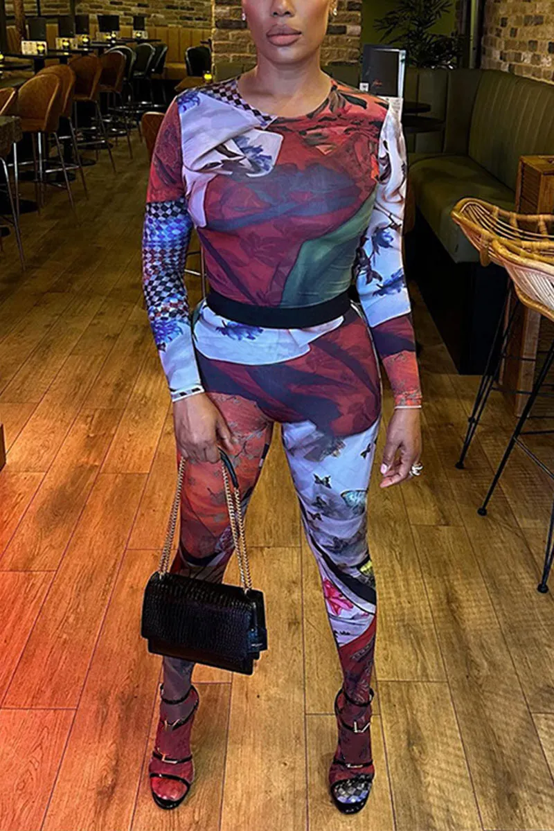 UI868 Multicolor Top and Pants Set