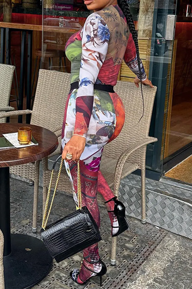UI868 Multicolor Top and Pants Set