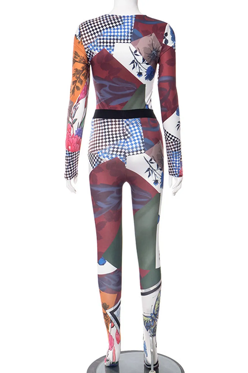 UI868 Multicolor Top and Pants Set
