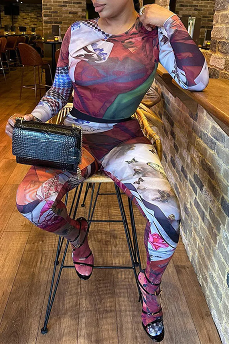UI868 Multicolor Top and Pants Set