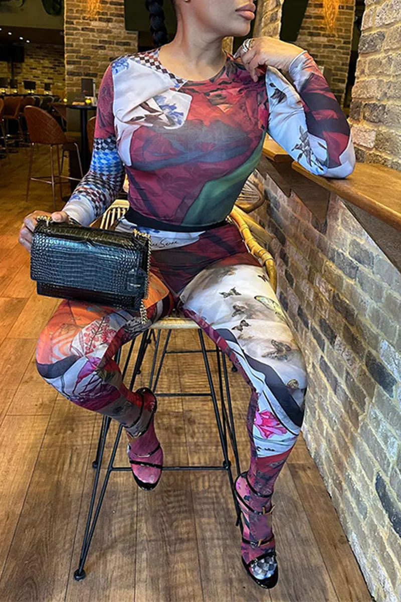UI868 Multicolor Top and Pants Set