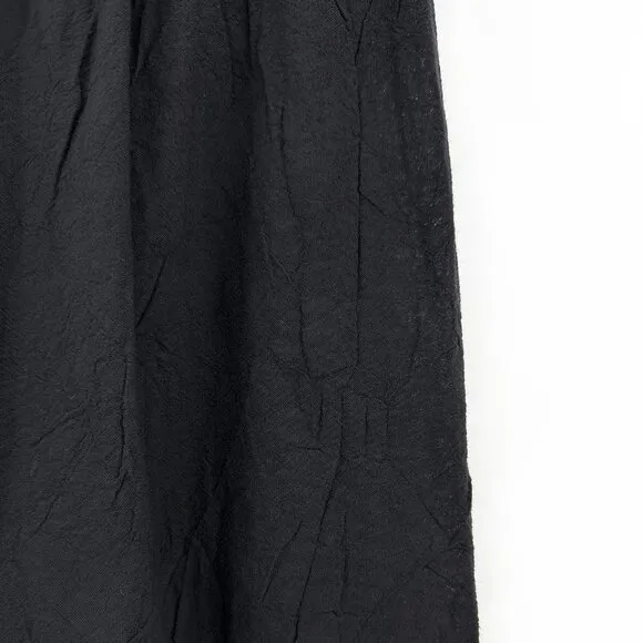 Uzi NYC Black Linen Pleat Shorts sz S