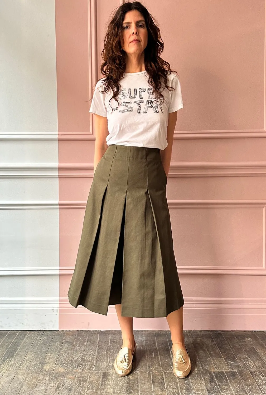 Veronique Leroy - Pleated Culottes in Wood