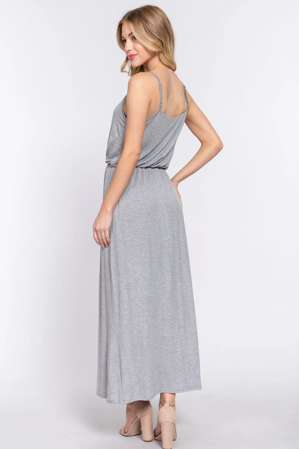 WAIST ELASTIC MIDI CAMI KNIT DRESS ZD13448C28 $10 Each