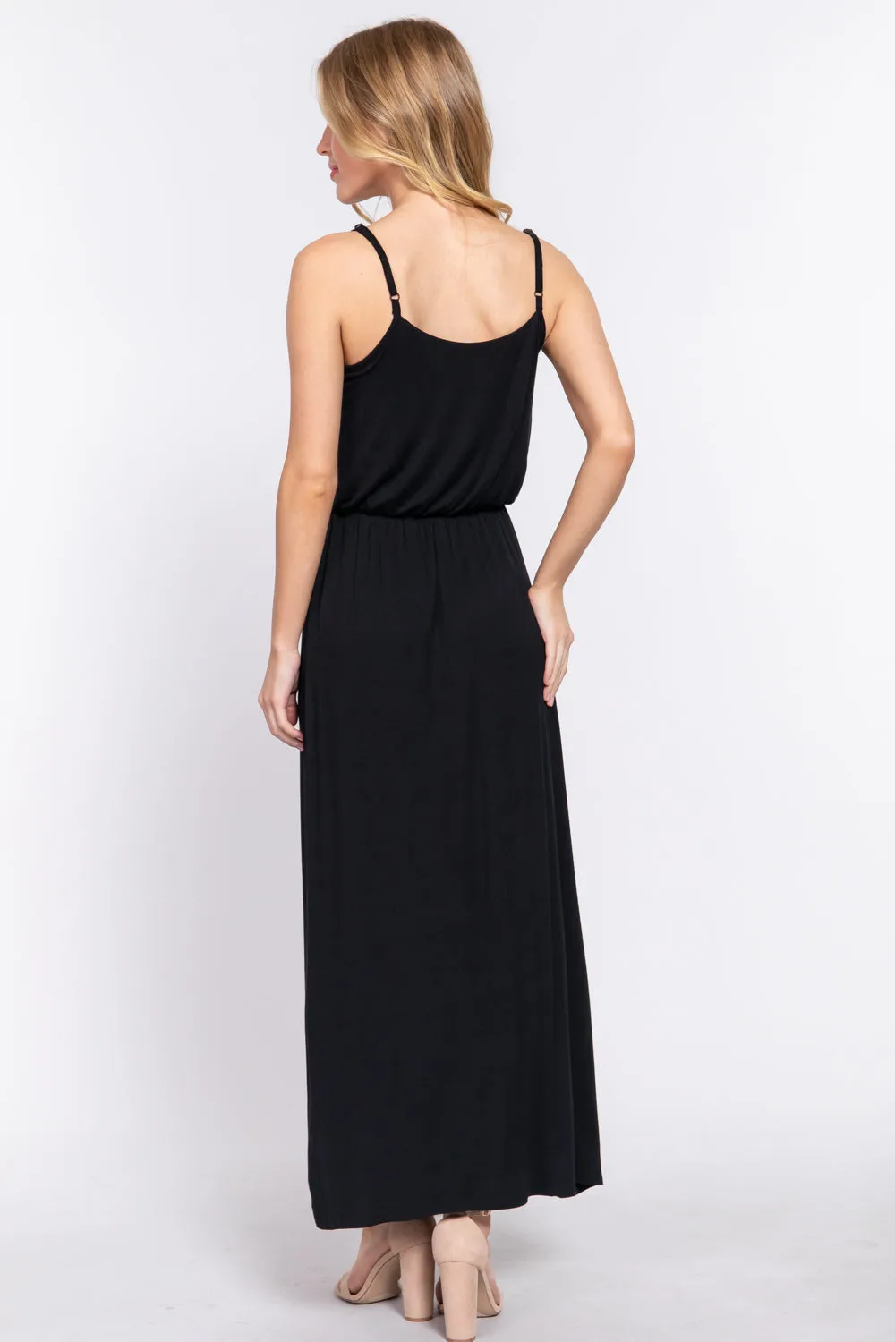 WAIST ELASTIC MIDI CAMI KNIT DRESS ZD13448C28 $10 Each