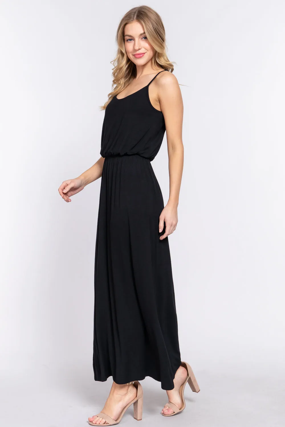 WAIST ELASTIC MIDI CAMI KNIT DRESS ZD13448C28 $10 Each