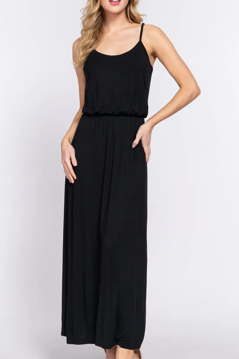 WAIST ELASTIC MIDI CAMI KNIT DRESS ZD13448C28 $10 Each