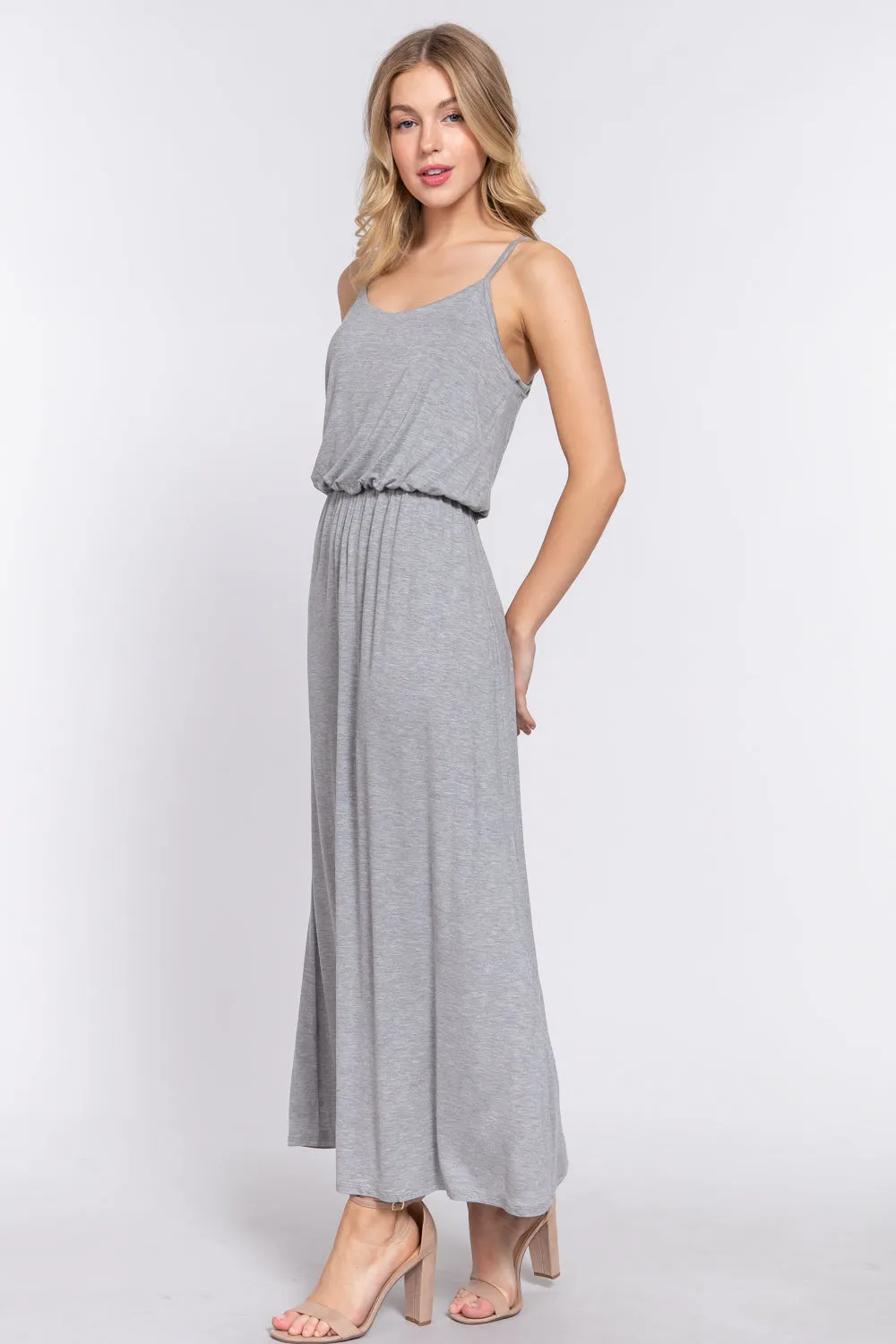 WAIST ELASTIC MIDI CAMI KNIT DRESS ZD13448C28 $10 Each