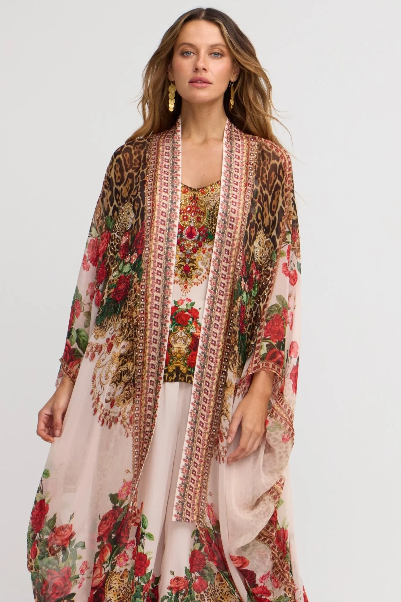 White Leopardess Medium Cape