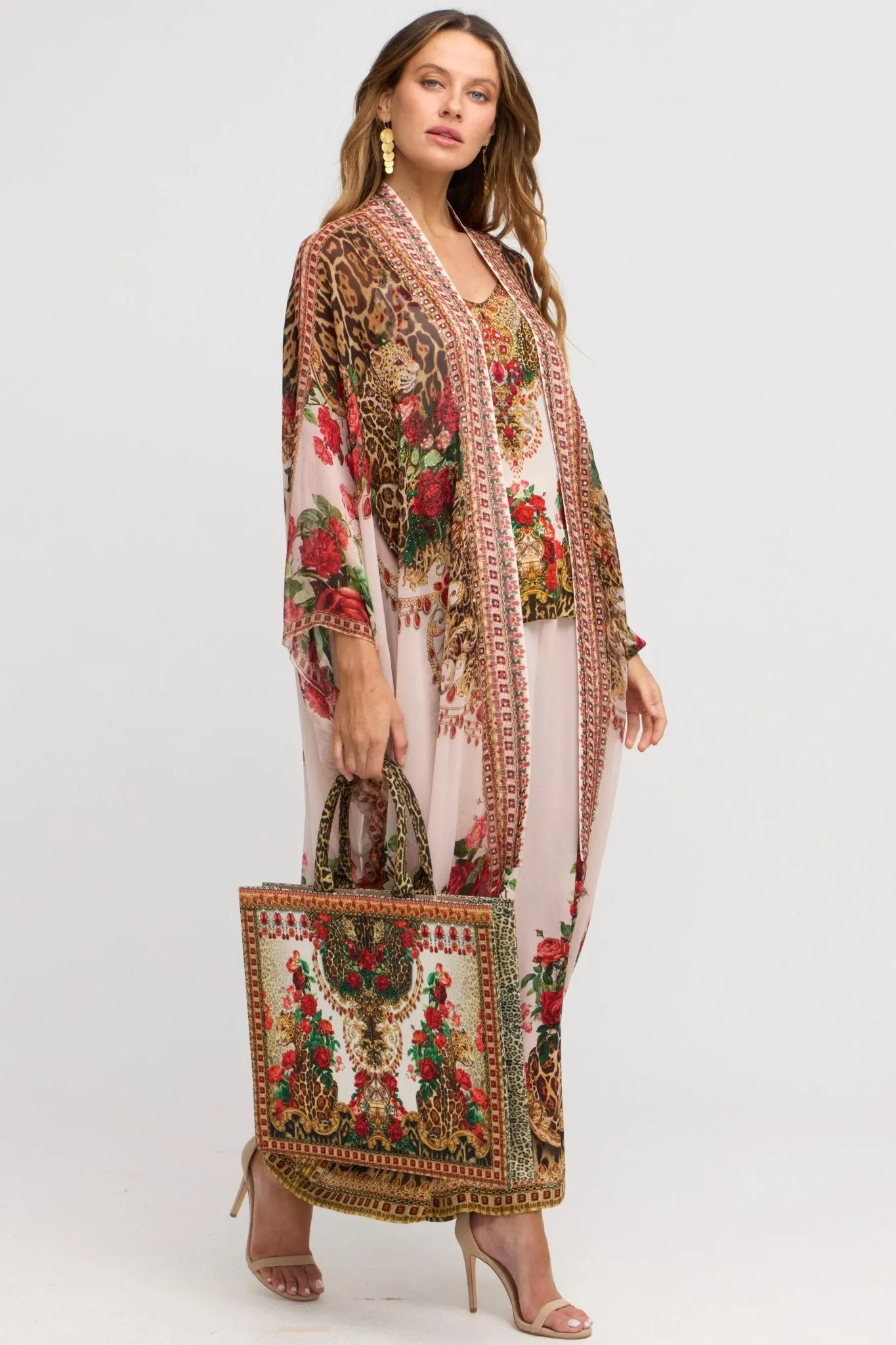 White Leopardess Medium Cape