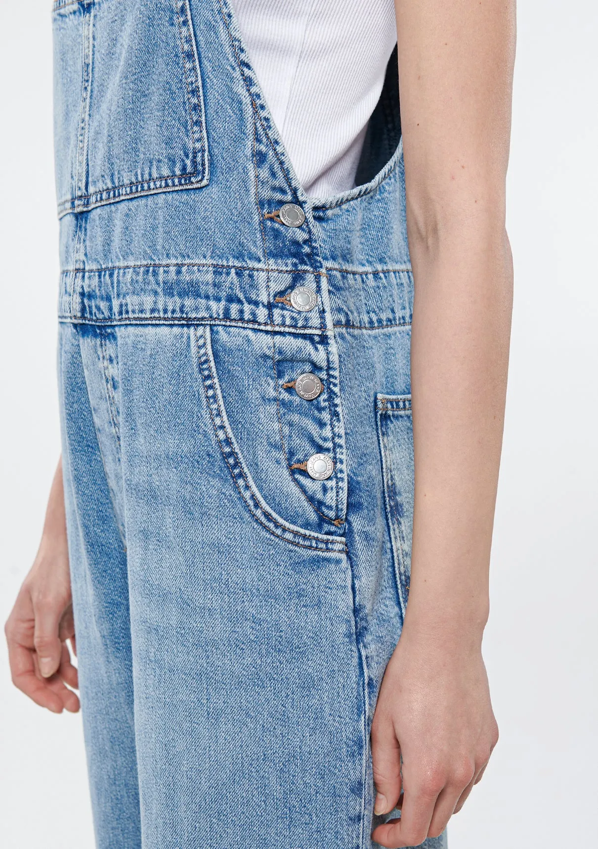 Willow Mid Blue Jean Overalls